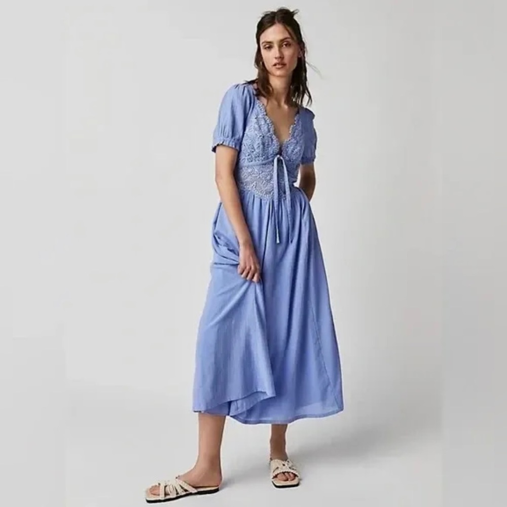 NWT Free People all you need is lace midi dress
